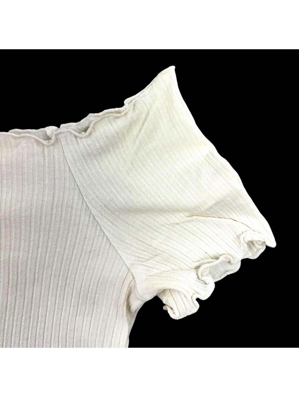 Apple Off the Shoulder Ribbed Top - Picture 4 of 7